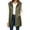 *Army Green, variant on VBVC Women's Long Puffer Vest with Pockets , Quilted Hooded Sleeveless Jacket For Women, S-3XL