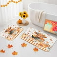 thumbnail image 5 of Fall Harvest Pumpkins Bathroom Set with Shower Curtain sets and Rugs and Accessories Birds Leaves Butterflies Sunflowers Maple Leaves Shower Curtain Set Bathroom Decor 3 Pcs, 5 of 7