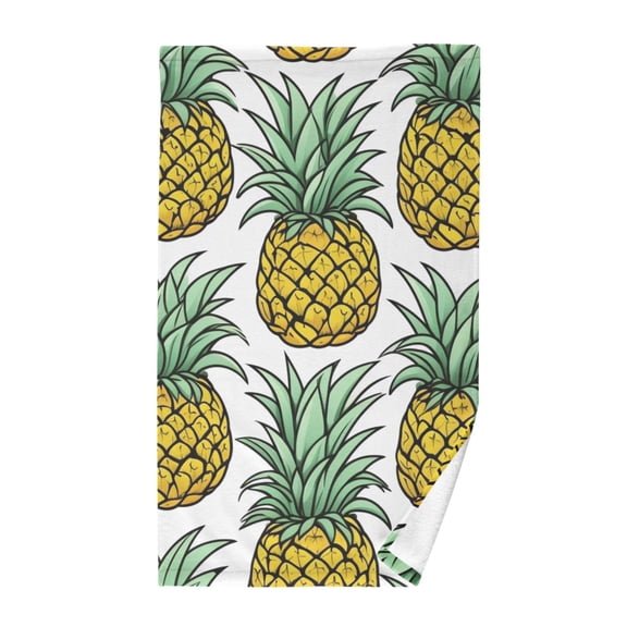 Pineapple Cotton Face Towels Soft Hand Towel Absorbent Bathroom Towel for Kitchen Hotel Decoration