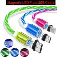 thumbnail image 1 of 2m Glow Led Micro Usb Tipo C Cable Cable magnético 3 en 1, 1 of 2