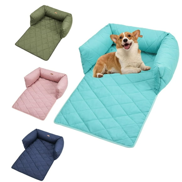 Pet Sofa Bed for Dogs and Cats, Non-Slip Couch Mat for Dogs, Comfortable Pet Cushion for Small & Medium Dogs, Furniture Protector for Sofa, Dog Bed Couch Cover, Cat Couch Bed Mat - Aqu
