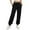 01# Black, variant on Sweatpants Women Solid Color Cinch Bottom Sweatpants Low Rise Drawstring Athletic Joggers Lounge Pants with Pockets Black M