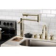 thumbnail image 2 of Kingston Brass KS4702BEX Essex Deck Mount Pot Filler Faucet, Polished Brass, 2 of 8