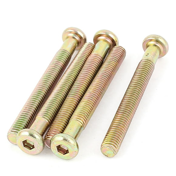 Uxcell M8 x 70mm Threaded 1.25mm Pitch Hex Socket Head Cap Screws Bolts 5Pcs