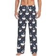 thumbnail image 2 of Lsque Swan And Flowers1 Print Men's Pajama Pants, Lounge Pant - Comfortable Home Wear,Elastic Waistband, Stylish Design-Large, 2 of 9