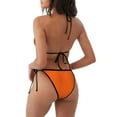 thumbnail image 3 of Ratiio Orange Scales Pattern Women's Two Piece Bikini Swimsuit - Adjustable Tie Bikini Set Sexy & Comfortable Beach Swimwear, 3 of 7