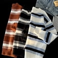 thumbnail image 3 of Suéteres de otoño para mujer, estilo retro americano de uso diario, moda para colegialas, sencillos, con contraste de colores, cálidos, suaves y acogedores., 3 of 5