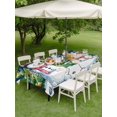 thumbnail image 3 of Outdoor Tablecloth with Umbrella Hole and Zipper, Christmas Snowman Rectangle Table Cloth 52x70 Inch Waterproof Tablecloth, Winter Snowflakes Xmas Trees Navy Blue Picnic Table Cover for Patio Camping, 3 of 7