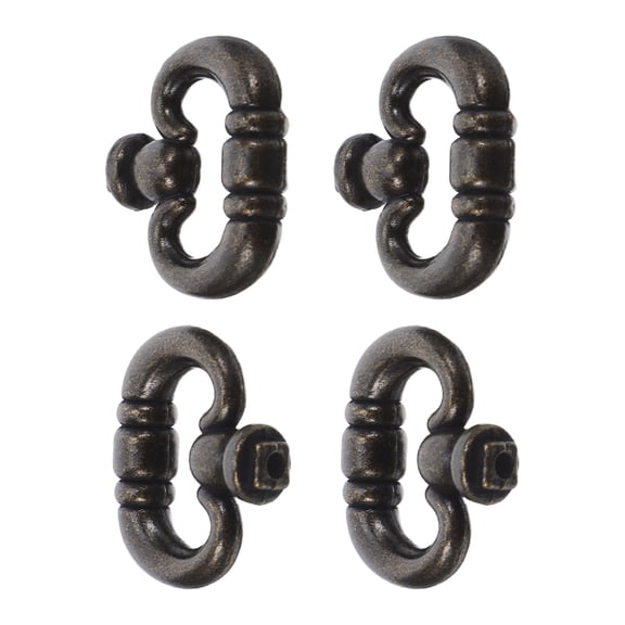 FOMIYES Vintage Zinc Alloy Cabinet Handles Golden Retro Furniture Hardware 4Pcs
