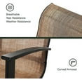 thumbnail image 5 of Grand Patio Outdoor Swivel Dining Arm Chairs - Set of 2, Metal Frame, Mixed Coffee, 5 of 8