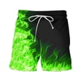 thumbnail image 4 of fheaev Swim Trunks Shorts for Men Dry Drawstring Flame Printing Bathing Suits with Pockets Outdoor Board Beachwear, 4 of 9