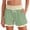 Green, variant on Arlun Casual Striped Elastic Waist Shorts for Women Loose Fit Smocked Drawstring High Waisted Summer Beach Comfortable Bottoms Soft Comfort Daily Wear White M