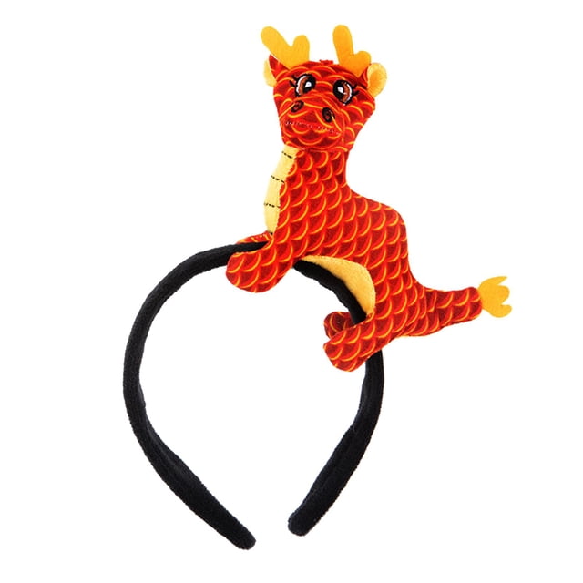 Figura de dragón de felpa, diadema para muñeca, aro para el pelo, diadema decorativa duradera novedosa, diadema para suministros de fiesta, festivales