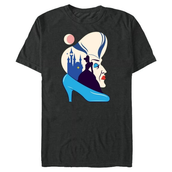 Disney Cinderella and Lady Tremaine - Short Sleeve Blended T-Shirt for Adults - Customized-Dark Heather