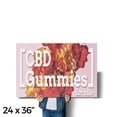 thumbnail image 4 of CBD Gummies Vinyl Decal 2 Pack of 24 Inch x 36 Inch Weatherproof Heavy-Duty Adhesive Backing | Delicious Edibles, Wellness Products, Health Benefits | Made in USA, 4 of 6