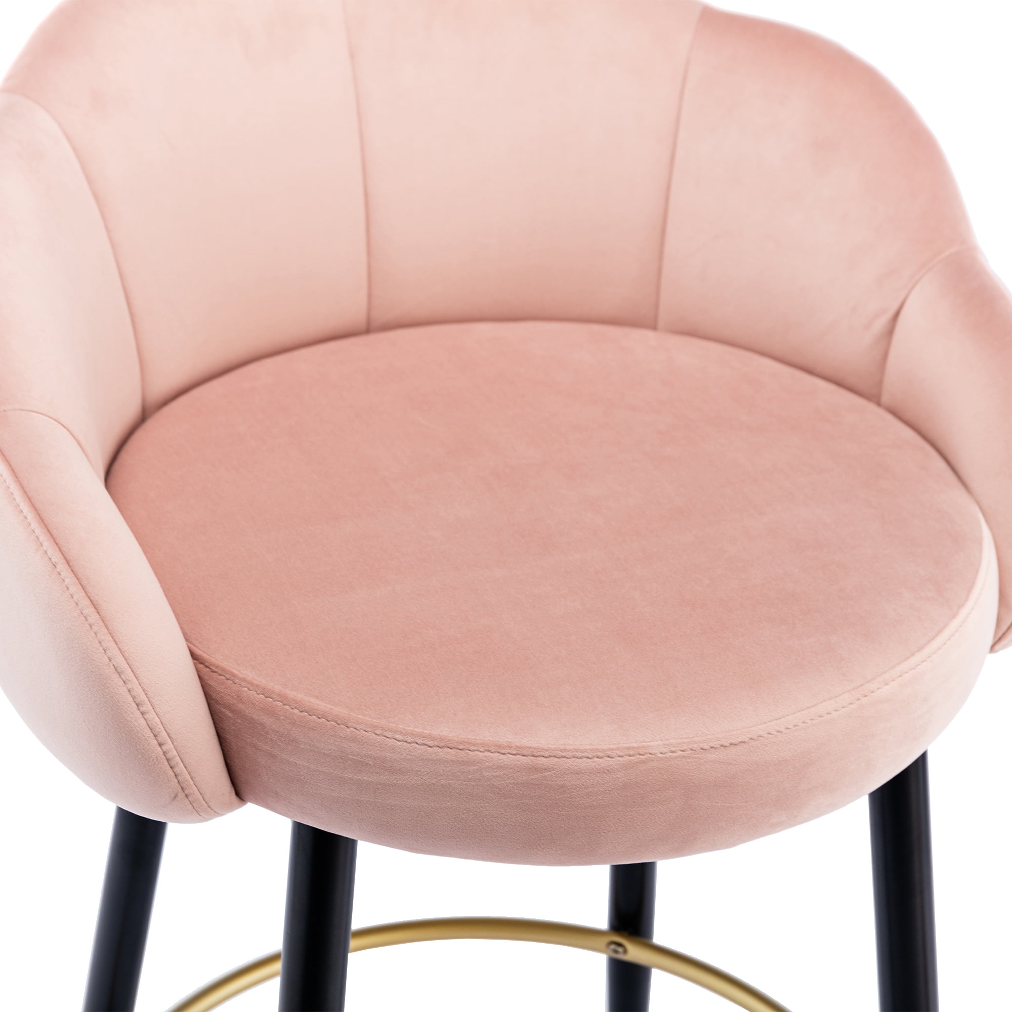 Resenkos Bar Stools Set of 2,with Back and Footrest Counter Height Dining Chairs,Pink Resenkos Bar Stools Set of 2,with Back and Footrest Counter Height Dining Chairs,Pink