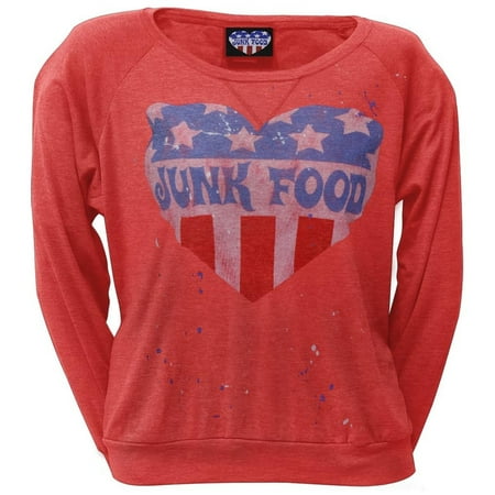 - Junk Food - Splatter Juniors Long Sleeve T-Shirt