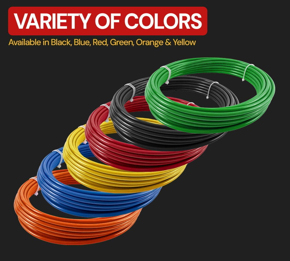 5/16" OD x 50' Black SAE J844 Nylon Air Brake Tubing DOT Compliant | Pneumatic Nylon Air Line Hose for Air Brake System