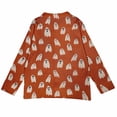 thumbnail image 4 of longantii Halloween Sweaters for Women Cute Pumpkin Cardigan Long Sleeve Casual Vintage Ghost Witch Print Cardigan Fall 2026 Outfits for Funny Party Earthy Yellow S, 4 of 7