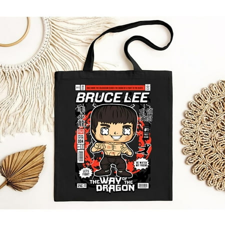 vintage Bruce Lee The Way of the Dragon Cult Film Comic Tote Bag -TH23916