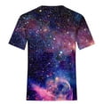 thumbnail image 6 of GUZYING Graphic Tees for Women Going Out Tops for Women Fashion Women's Starry Print Casual Fashion Short Sleeve Tops Blouse(Blue,S), 6 of 6