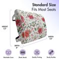 thumbnail image 5 of Watercolor Lumbar Pillow, Fresh Poinsettia Flowers and Rowan Berry Branches Christmas Garden, Soft Back Cushion Office Chairs with Adjustable Straps, 14" x 13", Vermilion Green Magenta, by Ambesonne, 5 of 7