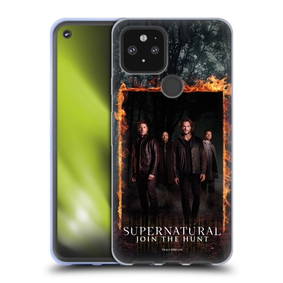 Head Case Designs Officially Licensed Supernatural Key Art Sam, Dean, Castiel & Crowley Soft Gel Case Compatible with Google Pixel 5 5G
