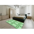 thumbnail image 5 of Ahgly Company Machine Washable Indoor Round Transitional Light Green Area Rugs, 5' Round, 5 of 7
