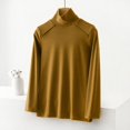 thumbnail image 2 of XuJwPNcy Women's Basic Long Sleeve Thermal Top Lightweight Turtleneck Shirts Slim Basic Layer Soft Top Fashion, 2 of 6
