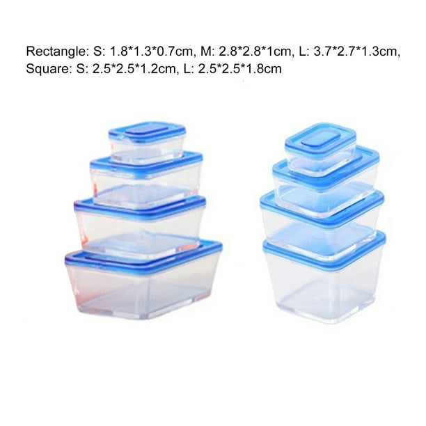 Trayknick 4 Pcs/Set Miniature Storage Box Transparent with Lid Small And  Three-dimensional Mini Exquisite Decorative Ornament Entertainment No Rough  Edge Mini Storage Box Dollhouse Accessori Blue B 