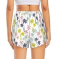 thumbnail image 2 of Lsque Hawaiian Coconut Tree Printed Women's Running Shorts with Liner Pockets,Elastic Quick Dry Workout Athletic Gym Yoga Shorts,Womens High Waist Shorts-XX-Large, 2 of 9
