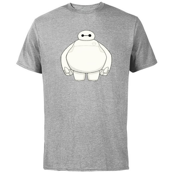 Disney Big Hero 6 Baymax Healthcare Robot T-Shirt - Short Sleeve Cotton T-Shirt for Adults - Customized-Athletic Heather