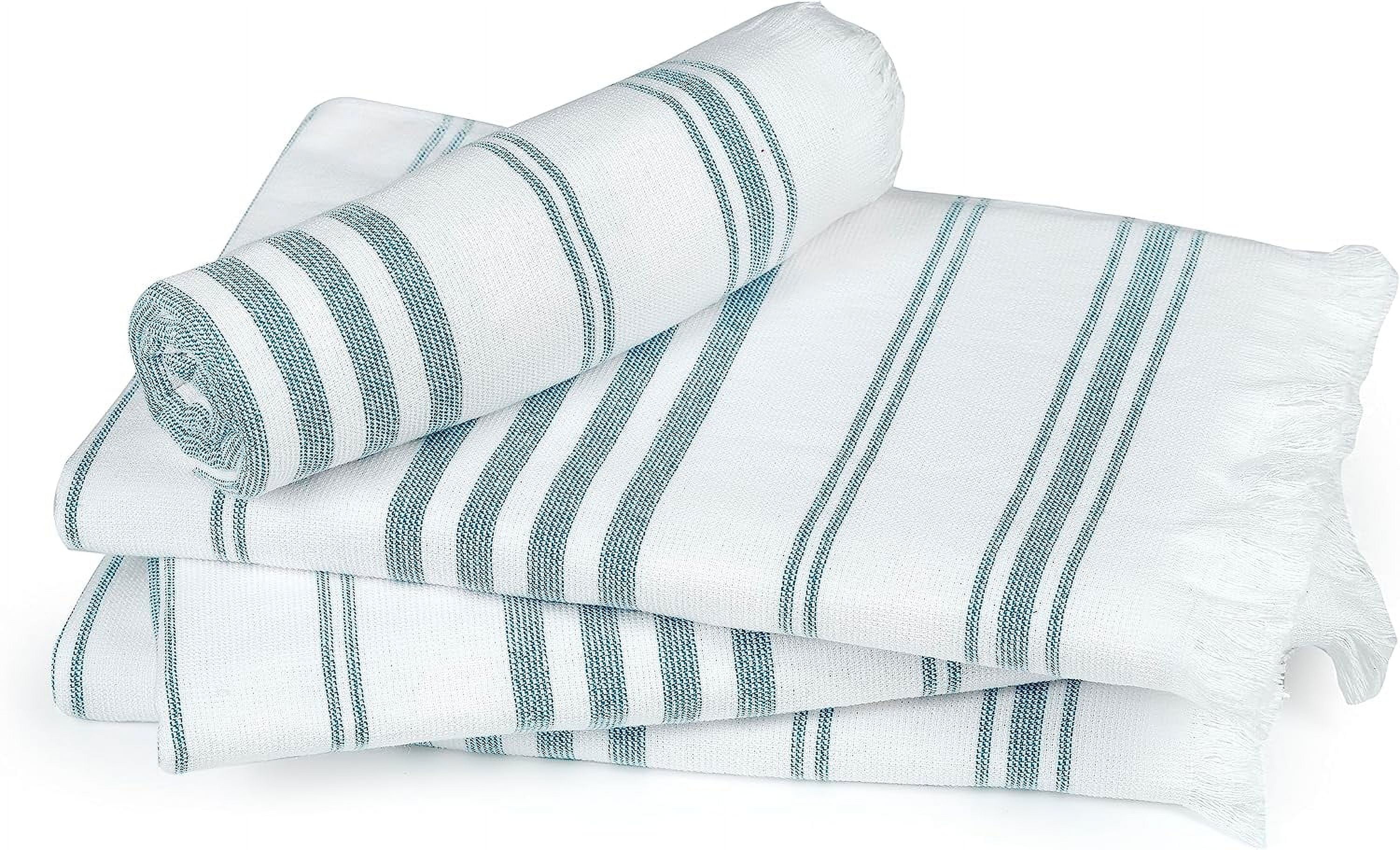 Ample Decor Hammam Hand Towel for Kitchen 100% Cotton 16X28 inch -4pcs Mint Green