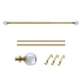 thumbnail image 2 of Curtain Rod Gold Extendable Curtain Rod 28" to 48" Adjustable Curtain Rods Includes rods, ball finials, brackets, hardware kits, 2 of 8