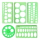 thumbnail image 3 of Juego de 5 Plantillas de Dibujo Geométrico, Plantillas de Regla de Medición de , Ligeras, Accesorios para Ingeniería Y Dibujo Técnico., 3 of 9