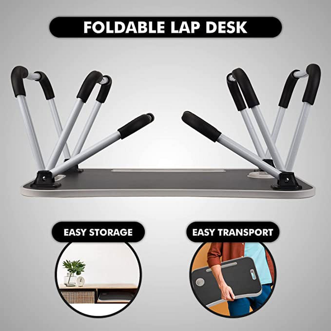MavoCraft / Folding Lap Desk for Bed and Sofa / Dark Grey