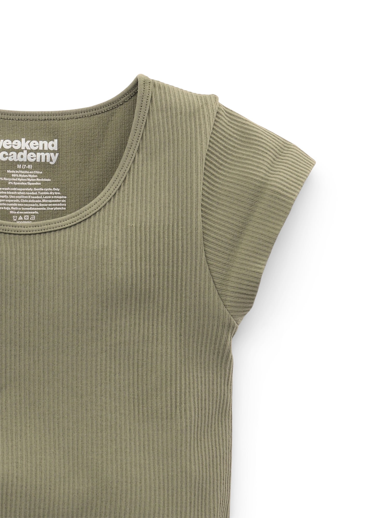 Weekend Academy Girls Cap Sleeve Seamless Top, Sizes 4-18