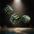 thumbnail image 6 of 2 PCS Natural Crystal Dice Set, 16mm 6-Sided D6 with Gold Pips, Polished Hand-Carved Stone Die for Tabletop Board Games, Tarot Divination, Ornament & Home Decor, 6 of 7