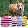 thumbnail image 2 of Thin Close-fitting Pets Clothes - No Pilling, Comfortable, Washable, Dress Up, Cotton Sleeveless Stripe Dog Vest for Summer, 2 of 8