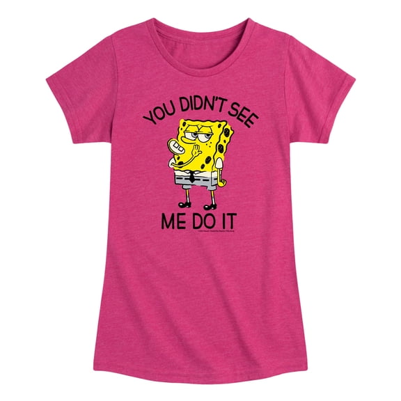 SpongeBob SquarePants - Didn't See - Girls Short Sleeve T-Shirt