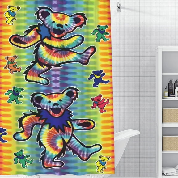 Dancing Bears-theme Bathroom Shower Curtain Home Decor,Bath Curtains Durable Waterproof Bath Curtain , Adluts Girls Boys Bathroom Decor House Gifts 52x71inch（130cmX180cm）