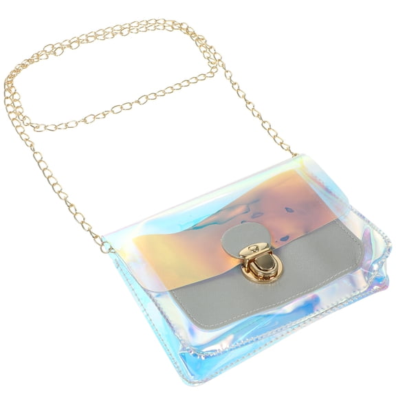 SKISUNO Clear Jelly Clutch Bag Transparent Plastic Purse Stylish and 1 Set