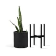 thumbnail image 4 of Maceta Cilindro Negro Moderna Base De Metal Negro Interior/ext. Macetas y maceteros Estilo moderno, elegante y minimalista., 4 of 4