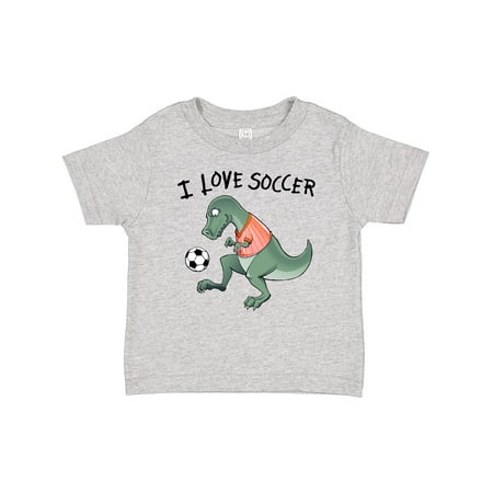 

Inktastic I Love Soccer-Dinosaur in Orange Gift Baby Boy or Baby Girl T-Shirt