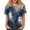 Blue, variant on Womens Halloween Tops Short Sleeve Henley Spiderweb Shirts Causal Loose Pull On T Shirts, 2XL