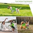 thumbnail image 3 of Mochila para perro, chaleco con arnés para mascotas sin tirones, con mochila con bolsa para sillín, bonita forma de rana, chaleco ajustable con bolsa de malla para cachorros con anilla en D, 3 of 5