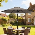 thumbnail image 2 of Outsunny Patio Sun Umbrella, Outdoor Parasol with 6 Ribs, Dark Grey, 2 of 10