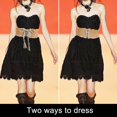 thumbnail image 3 of LinYooLi Lace Elastic Belt for Women,Adjustable Faux Leather Waist Belt,Tassel Obi Cinch Belt, 3 of 6