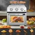 thumbnail image 4 of Family Size Air Fryer Toaster Oven Combo, 13QT, 360° Hot Air Circulation, Multifunctional Convection Countertop Oven, Stainless Steel, Silver, 4 of 9
