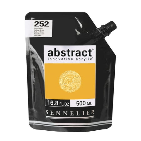 UPC: 3046450041757 | Sennelier Abstract Acrylics Satin 500ml Yellow Ochre